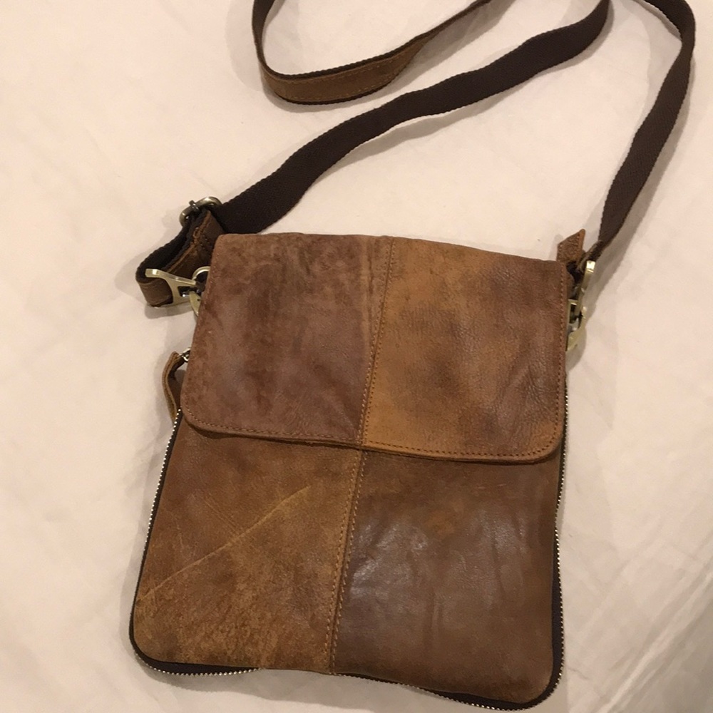 flat brown purse